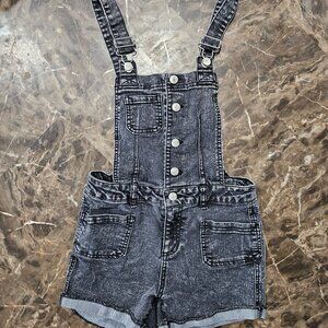 Blackwash overall shorts